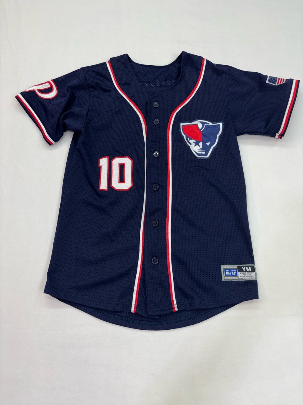 New England Patriots Holley #10 Youth Baseball Jersey Mesh Navy Size YM